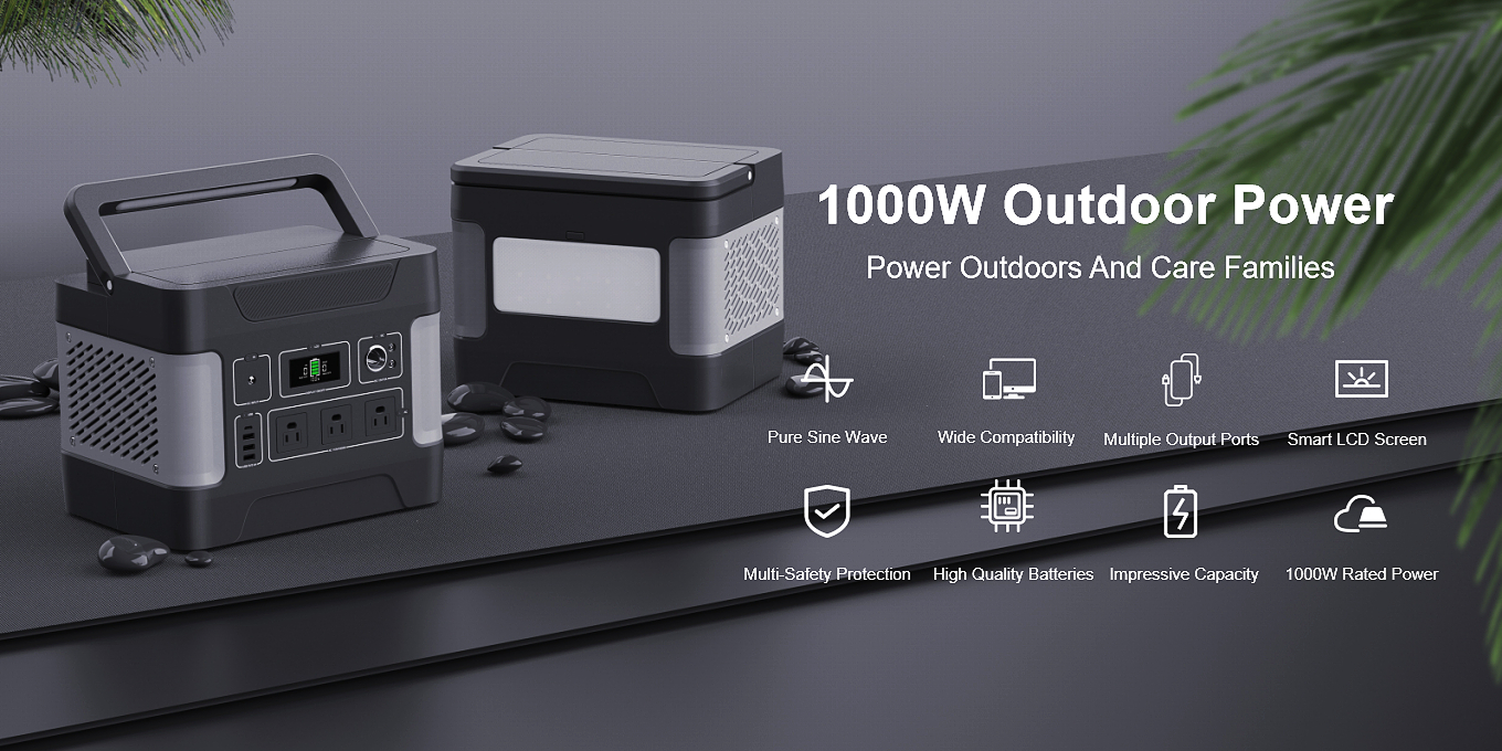 1000W Deep Cycle Solar Generator for mobillading