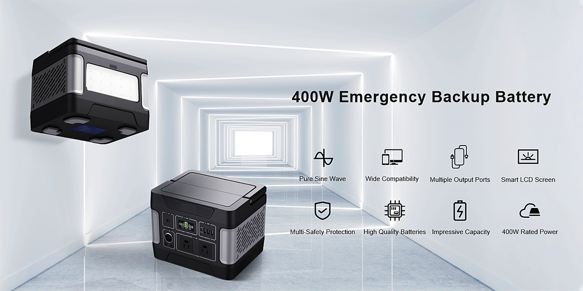 400W energilagring nødsolenergigenerator for lading